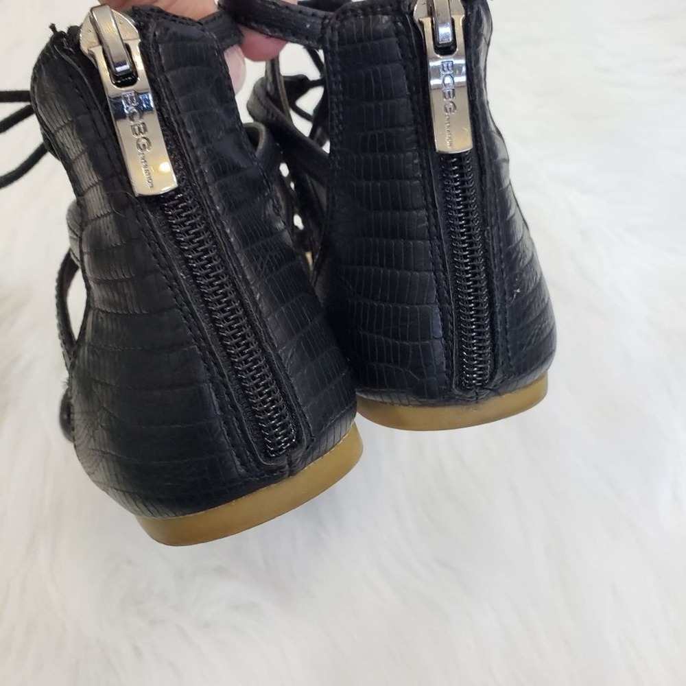 Bcbg Generation Black Back Zip Strappy Gladiator … - image 6